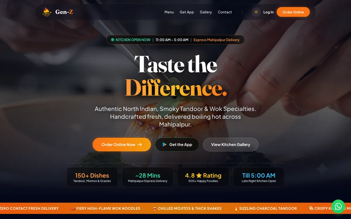 Gen-Z Restaurant — Website, Android App & POS - SaaS built by RAGSPRO