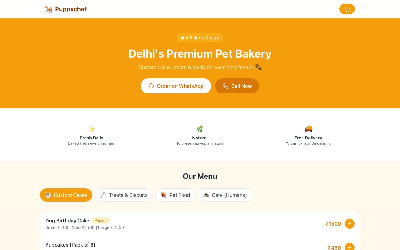 PuppyChef - Restaurant WhatsApp Bot