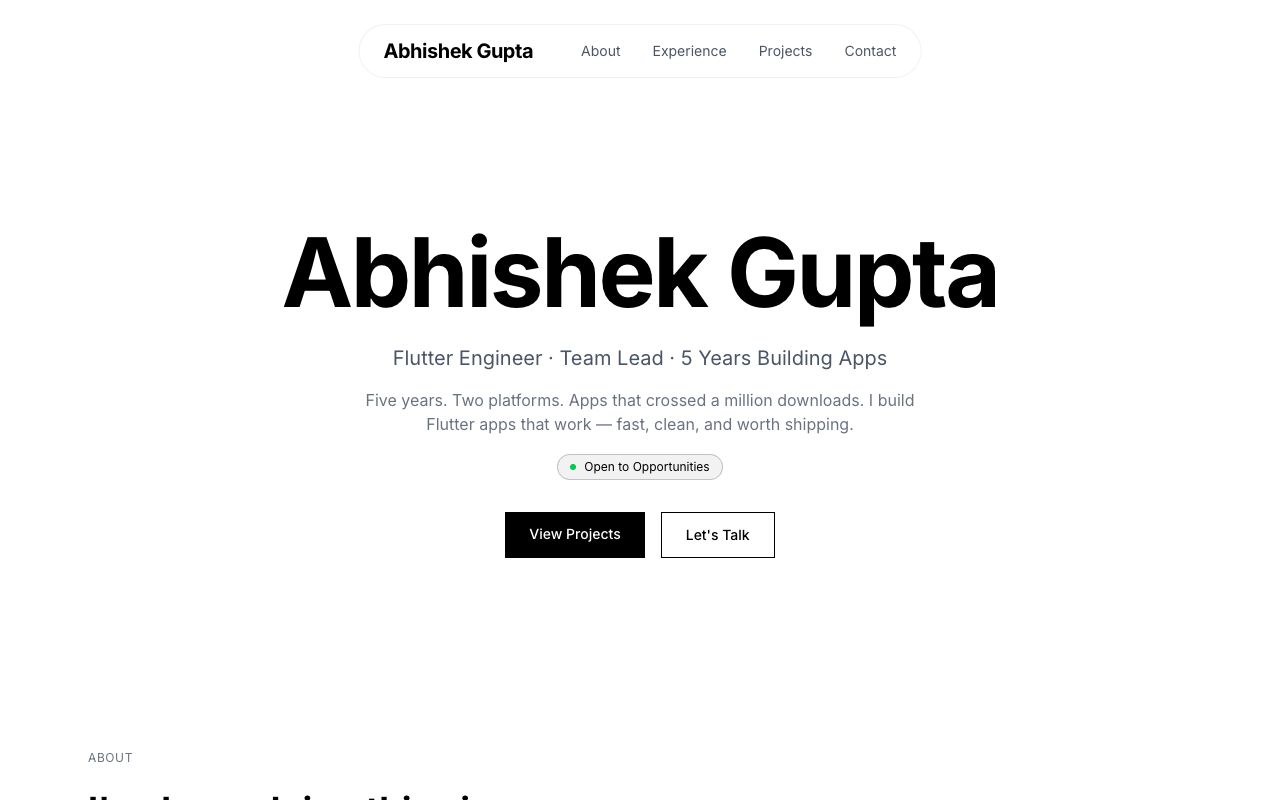 Abhishek - Developer Portfolio