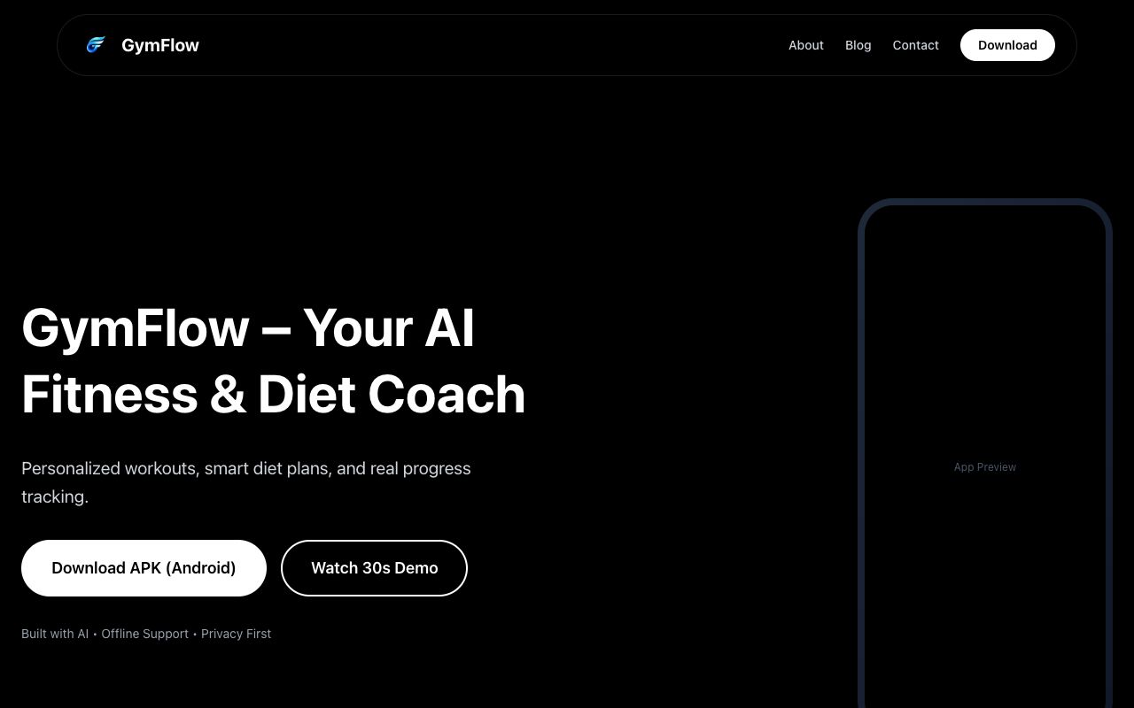 GymFlow Website