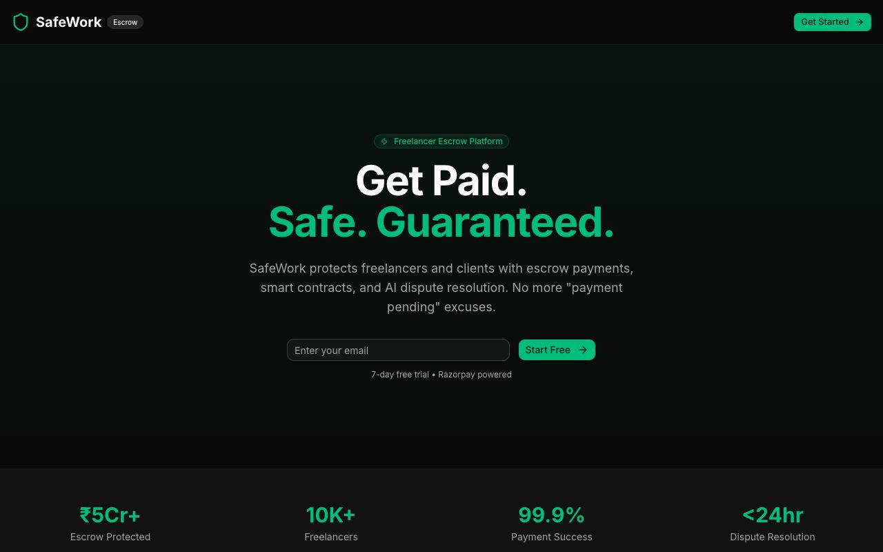 SafeWork - Escrow Platform